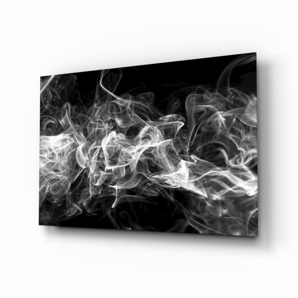 White Smoke Glass Wall Art | Bed Sava