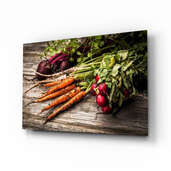 Carrot and Radish Glass Wall Art | Bed Sava