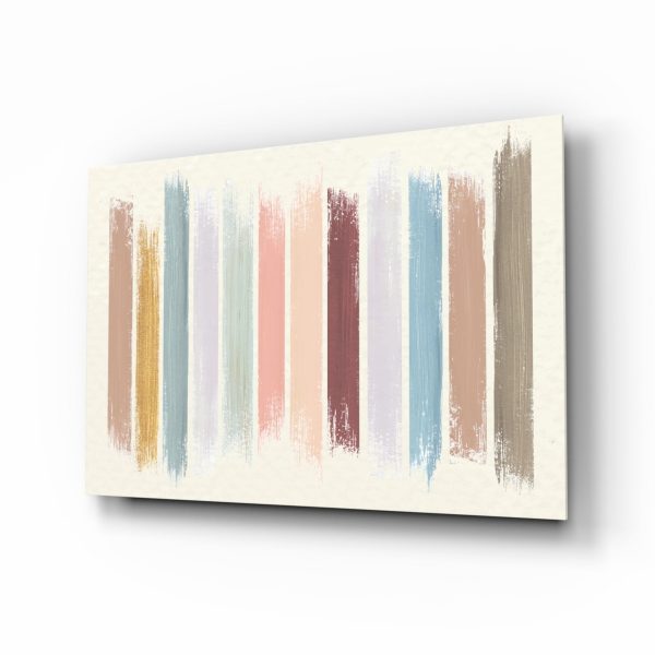 Colored Lines Glass Wall Art | Bed Sava