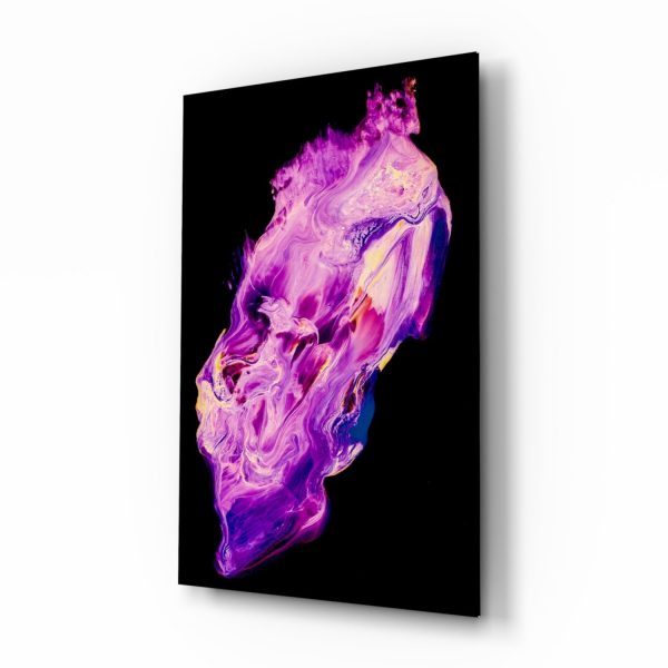 Abstract Purple Glass Wall Art | Bed Sava