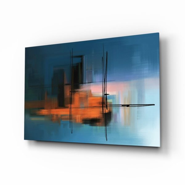 Abstract Silhouette Glass Wall Art | Bed Sava