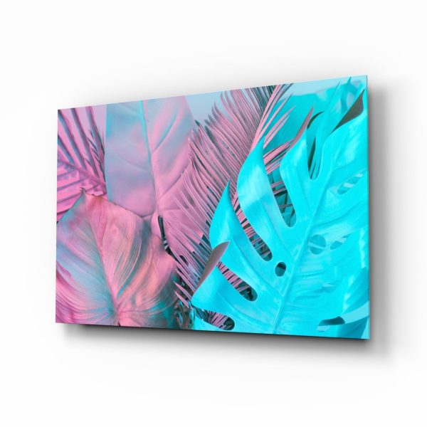 Tropical Leaf Glass Wall Art | Bed Sava