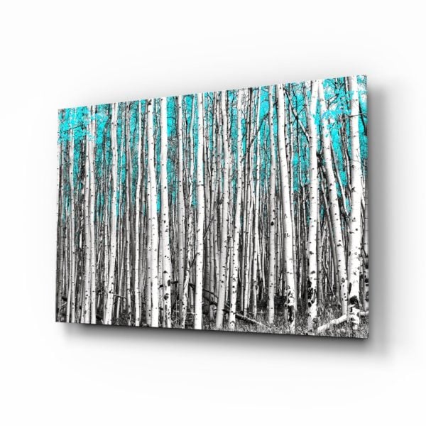 Blue Forest Glass Wall Art | Bed Sava