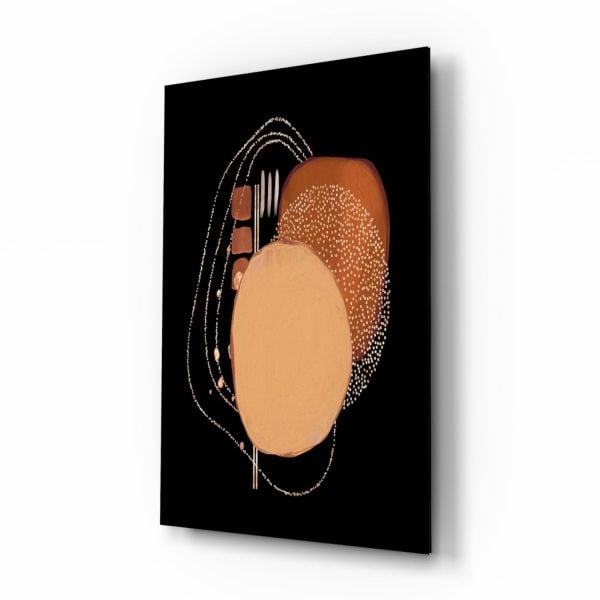 Abstract Black Glass Wall Art | Bed Sava