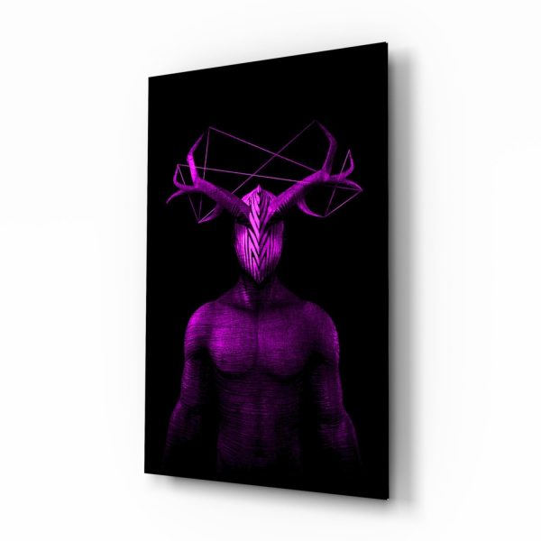 Donnie Purple Glass Wall Art | Bed Sava
