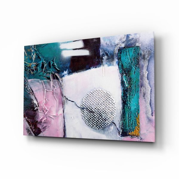 Abstract Texture Glass Wall Art | Bed Sava