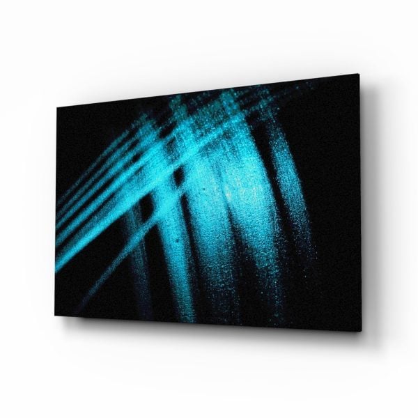 Blue Lights Glass Wall Art | Bed Sava