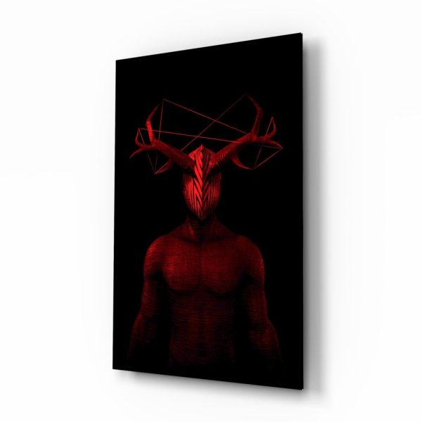 Donnie Red Glass Wall Art | Bed Sava