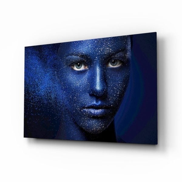 Woman Portrait 43 Glass Wall Art | Bed Sava