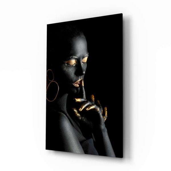 Silent Woman Glass Wall Art | Bed Sava