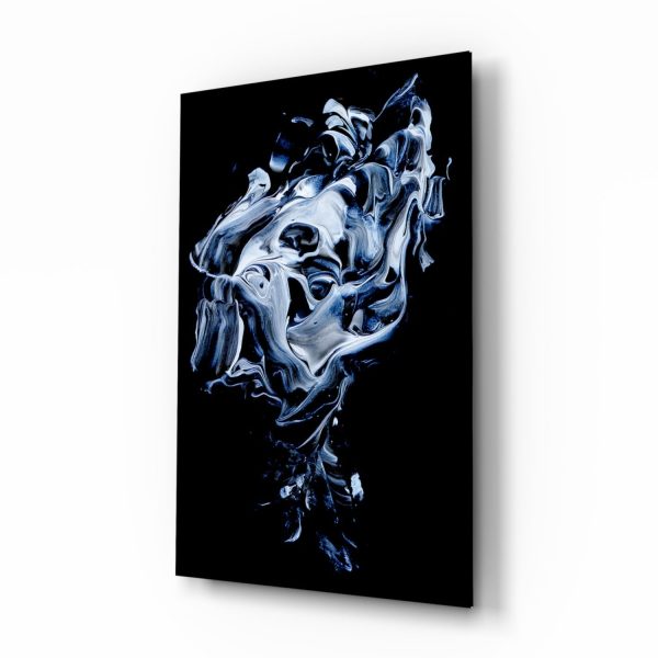 Abstract Gray Glass Wall Art | Bed Sava