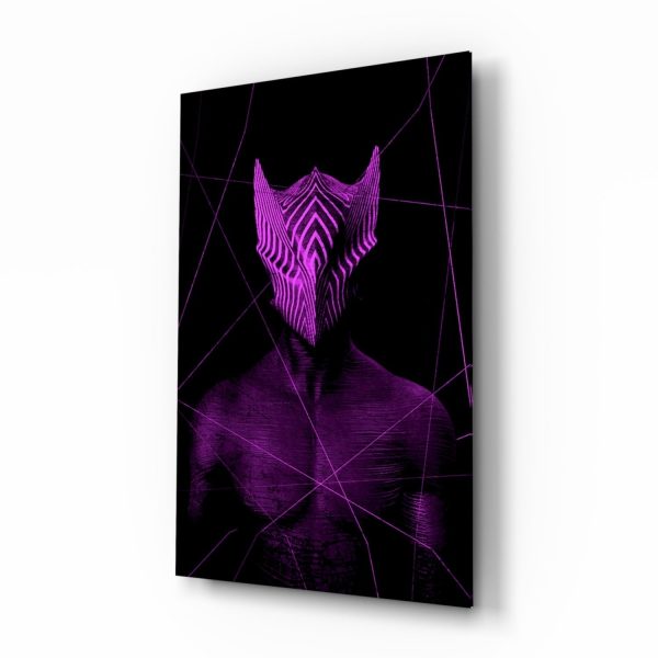 Darko Violet Glass Wall Art | Bed Sava