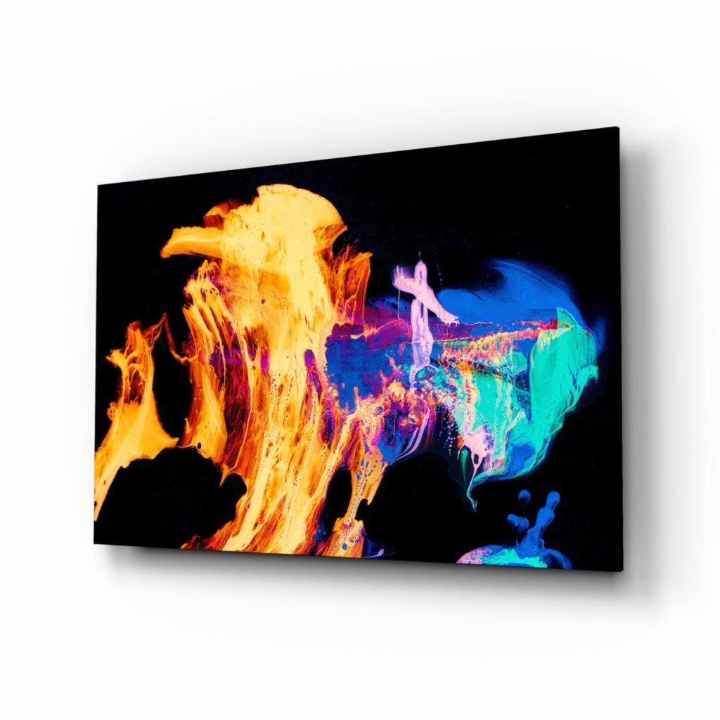 Flames Glass Wall Art | Bed Sava