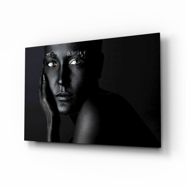 Woman Portrait 37 Glass Wall Art | Bed Sava