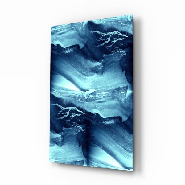 Blue Serenity Glass Wall Art | Bed Sava