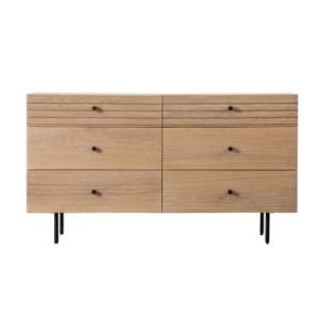 Japanese Oak 6 Drawer Chest | Bed Sava