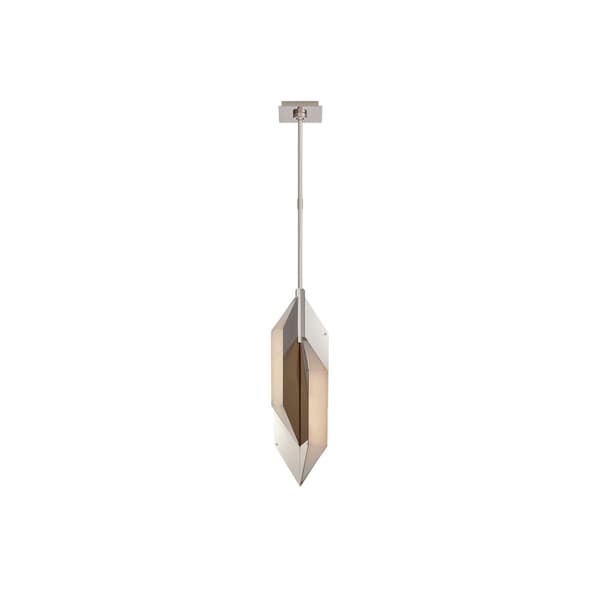 Ophelion Pendant Nickel, Pendant Light, Polished Nickel & Alabaster - Andrew Martin
