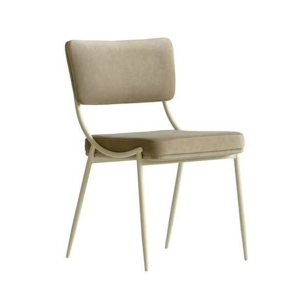 Luna, Chair, Light Neutral - Andrew Martin Velvet