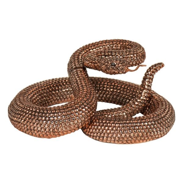 Bronze Coiled Rattlesnake Figurine | Bed Sava