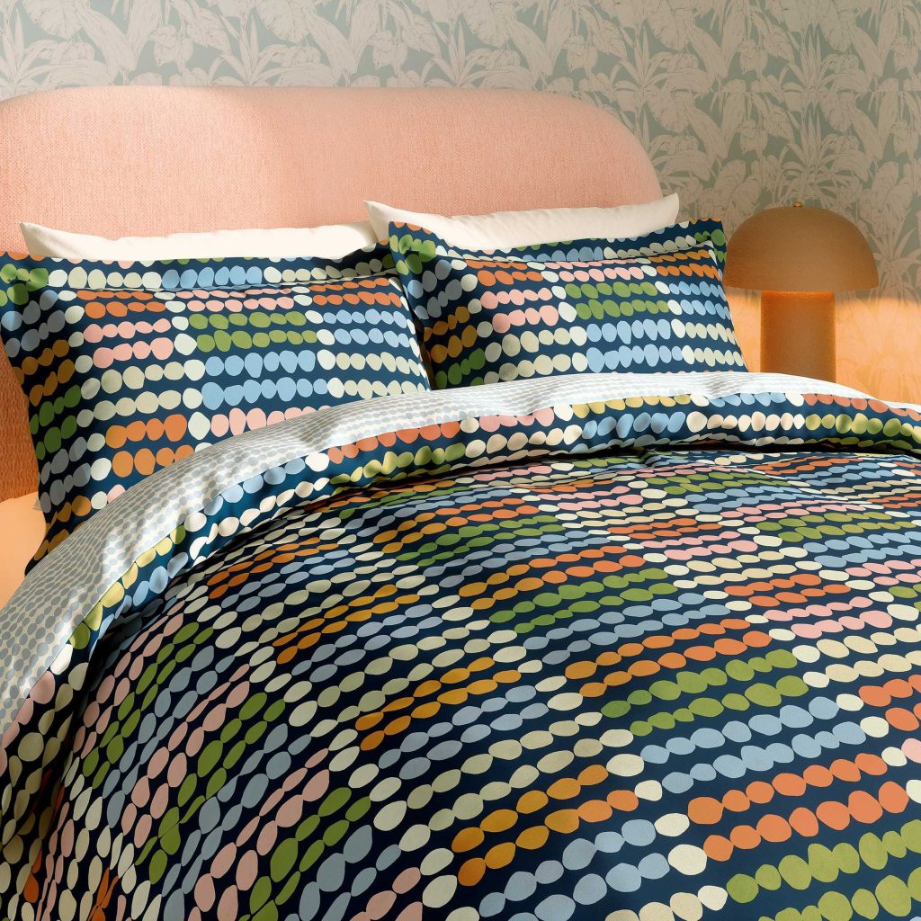 Scion Polka Kingsize Duvet Cover SET, Chai