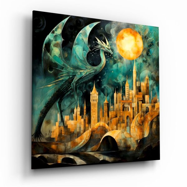 Dragon Glass Wall Art|| Designers Collection | Bed Sava
