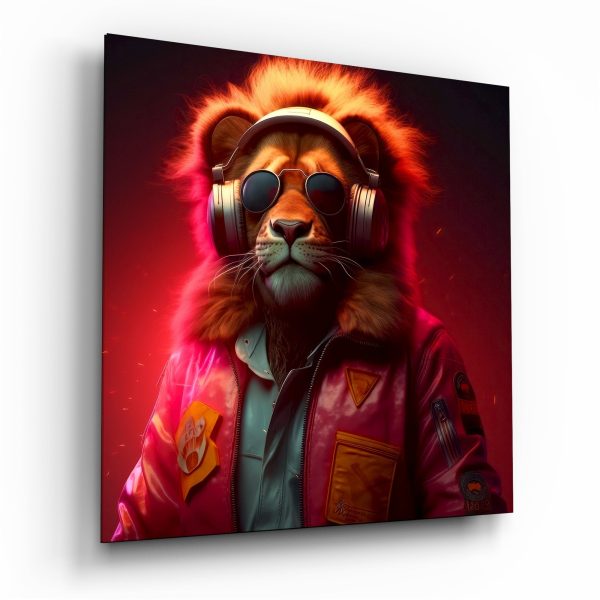 Hippie Lion Glass Wall Art || Designers Collection | Bed Sava