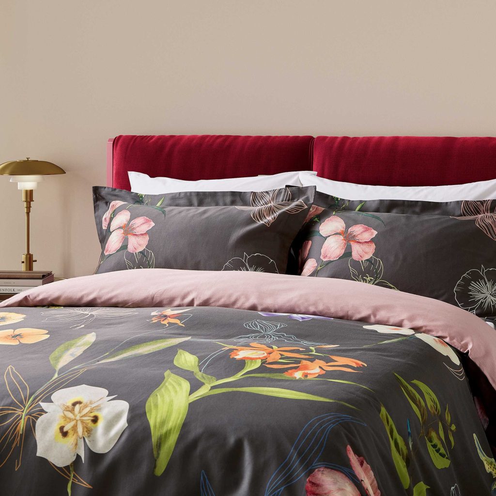 Ted Baker New Hampton Kingsize Duvet Cover SET, Charcoal
