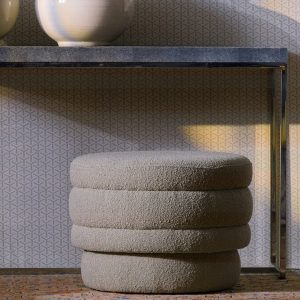 Teddy Stool Chair Dark Neutral  Andrew Martin Boucle | Bed Sava