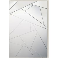 Dar Lecee Rectangular Wall Mirror  Silver Silver | Bed Sava