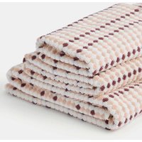 M&S Collection Pure Cotton Spotty Striped Towel - EXL - Neutral, Multi,Neutral,Green Mix,Blue Mix