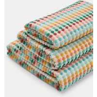 M&S Collection Pure Cotton Spotty Striped Towel - HAND - Multi, Green Mix,Blue Mix,Multi,Neutral