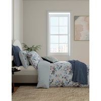 Bedeck Of Belfast Pure Cotton Delphine Throw - XL - Blue Mix, Blue Mix
