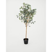 Blooming Artificial 5.5ft Artificial Silver Dollar Eucalyptus Tree - Green, Green