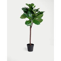 Blooming Artificial 4ft Artificial Floor Standing Fig Tree - Green, Green