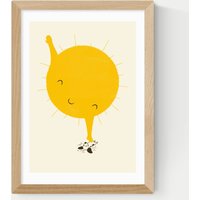East End Prints Belly Rub Framed Art - A2 - Natural, White,Natural,Black