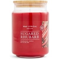 Wax Lyrical Sugared Rhubarb Jar Candle - Dark Red, Dark Red