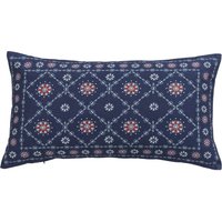Joules Pure Cotton Grove Embroidered Cushion - Blue Mix, Blue Mix
