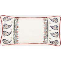 Joules Pure Cotton Tapestry Paisley Cushion - Multi, Multi