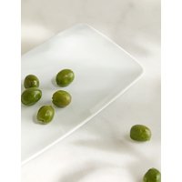 MS Collection Maxim Rectangular Platter  White White | Bed Sava
