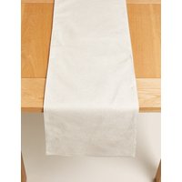 MS Collection Cotton with Linen Table Runner  Natural Natural | Bed Sava