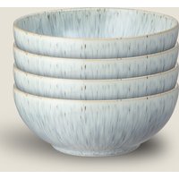 Denby Set of 4 Halo Speckle Cereal Bowls  Blue Mix Blue Mix | Bed Sava