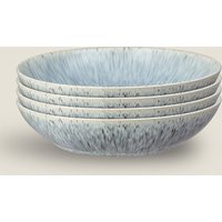 Denby Set of 4 Halo Speckle Pasta Bowls - Blue Mix, Blue Mix
