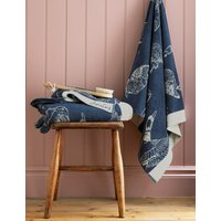Joules Pure Cotton Wild Fowl Towel - HAND - Royal Blue, Royal Blue