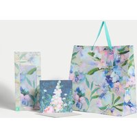 M&S Floral Gift Wrap Set with Mother's Day Card, Bag & Tissue