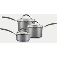 Circulon Scratch Defense Non Stick Saucepan Set of 3  Grey Grey | Bed Sava