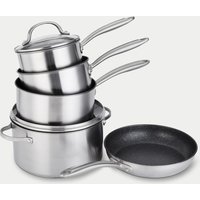 Prestige Scratch Guard Stainless Steel Pan Set of 5 - Silver, Silver