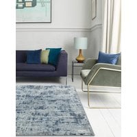Asiatic Orion Abstract Metallic Rug - MED - Blue, Blue