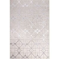 Asiatic Aurora Lattice Rug - M - Silver, Silver