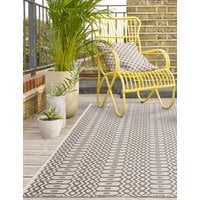 Asiatic Halsey Geometric Indoor & Outdoor Runner - MED - Grey, Grey