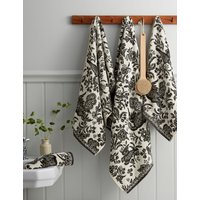 Burleigh X Bedeck Of Belfast Pure Cotton Regal Peacock Towel - HAND - Charcoal Mix, Charcoal Mix